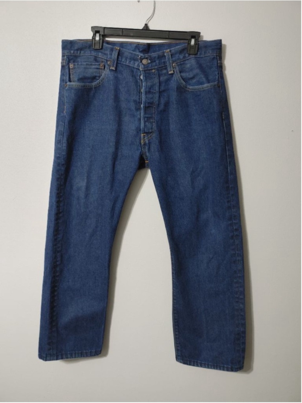 Men's Levi's Medium Blue 501 5 button fly Straight Jeans Waist 36x26